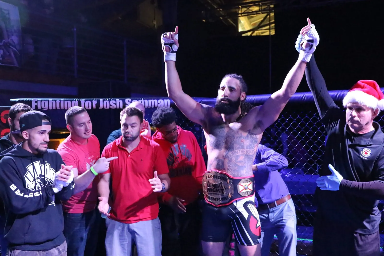Combat Night fans celebrating at a live event